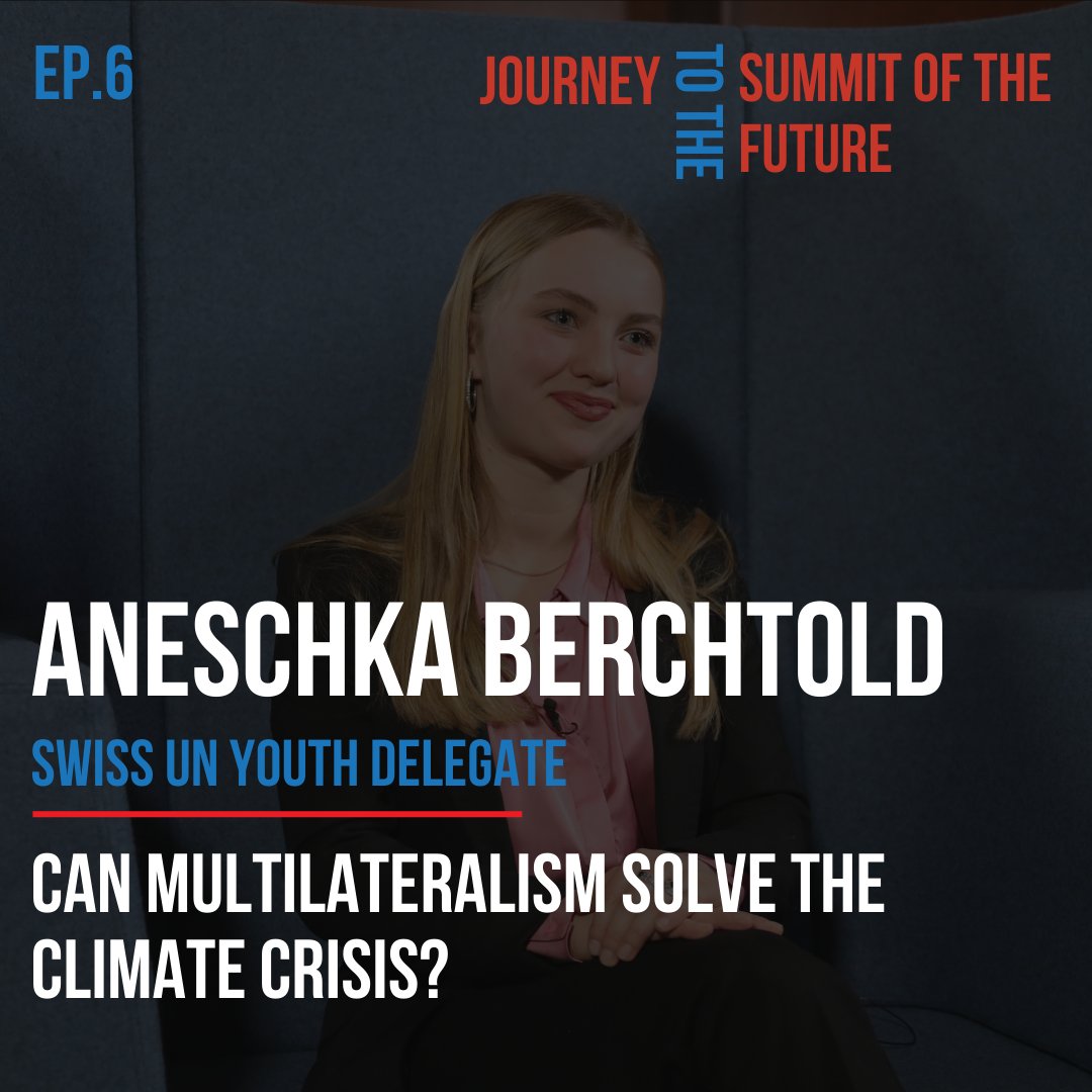 UN Library&Archives Geneva (@unoglibrary) on Twitter photo 🌍Ep. 6 ➡️Journey to the #SummitoftheFuture🎥
Join our latest conversation with Aneschka Berchtold of <a href="/swissyouthreps/">Swiss Youth Delegates</a>, as she reflects on multilateral #climateaction & why we must include youth in climate policy-making.
Watch here▶️youtu.be/Nbf6-53oFbE 🌍Ep. 6 ➡️Journey to the #SummitoftheFuture🎥
Join our latest conversation with Aneschka Berchtold of <a href="/swissyouthreps/">Swiss Youth Delegates</a>, as she reflects on multilateral #climateaction & why we must include youth in climate policy-making.
Watch here▶️youtu.be/Nbf6-53oFbE
