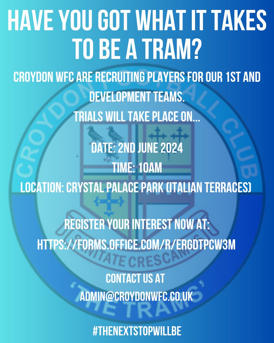 Could you be a 🚃? Register your interest now at: forms.office.com/r/eRgdTPCw3m #WeAreCroydon