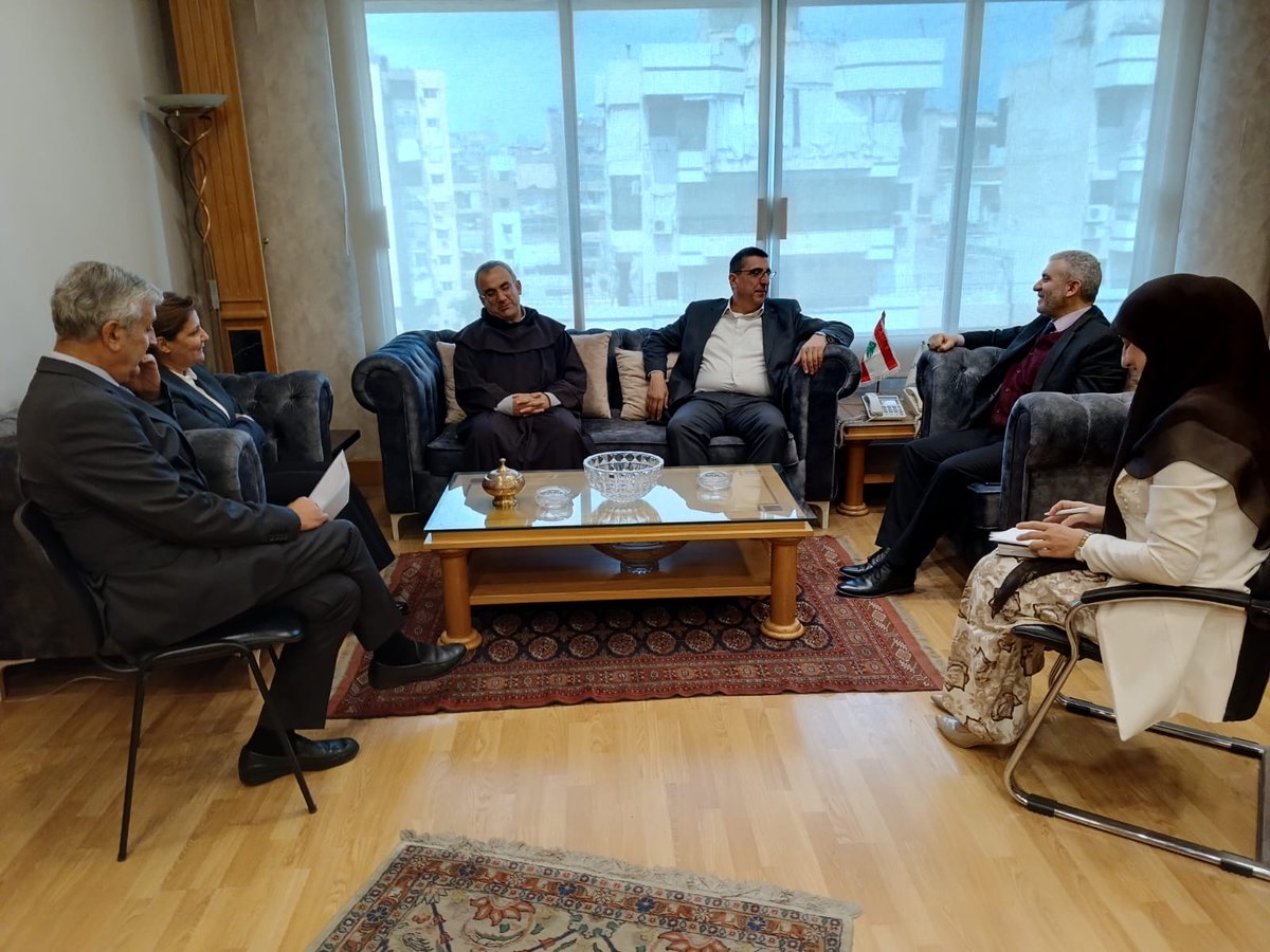 President Father Michel Abboud and Secretary-General Lawyer Fadi Karam accompanied the Minister of Social Affairs, Dr. Hector Hajjar, on his visit to the Minister of Labor Mustafa Bayram. They discussed Caritas mission and its role in addressing social challenges in Lebanon.