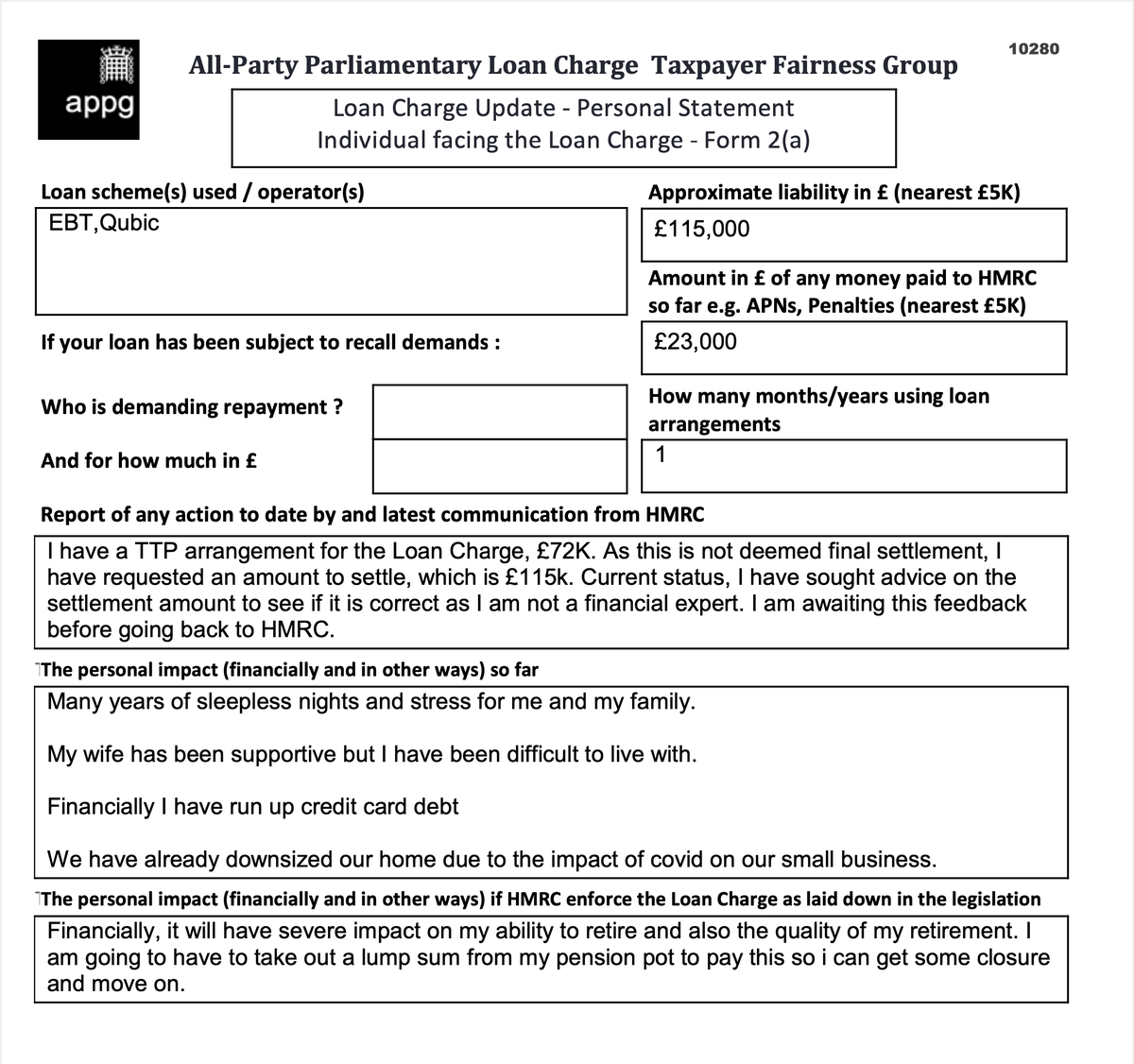 Many years of sleepless nights and stress for me and my family. My wife has been supportive but I have been difficult to live with. Financially I have run up credit card debt. Financially, it will have severe impact on my ability to retire #LoanChargeScandal