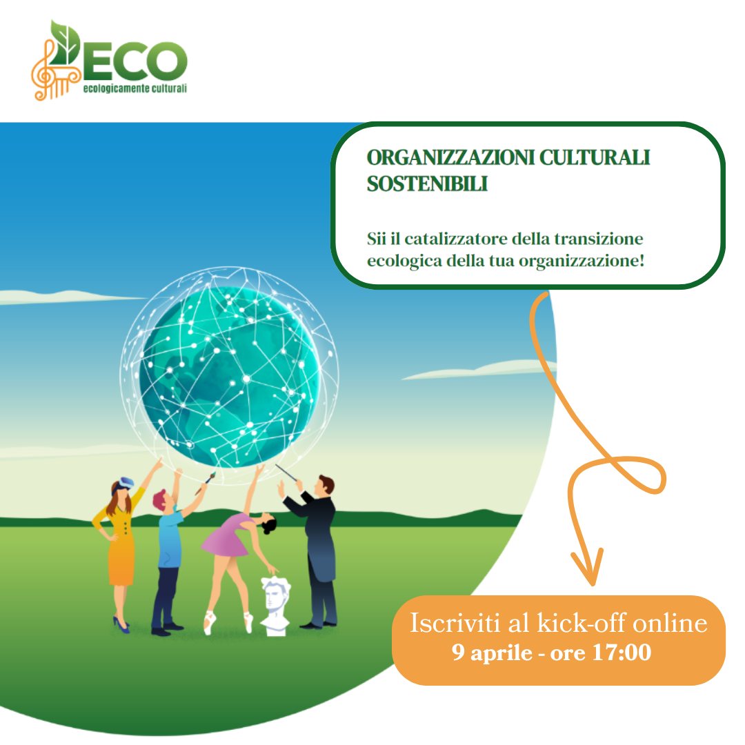 ecosistemi_'s tweet photo. #9aprile Oggi non perdere il #Webinar di presentazione dell'offerta formativa gratuita per #transizioneecologica delle #organizzazioniculturali di #ECO- #EcologicamenteCulturali rete nata da @ecosistemi_ #PromoPA @4form_consorzio @ASudOnlus Iscriviti https://t.co/Zt1IXq0Hh2 https://t.co/q1LeYQ6A9Q