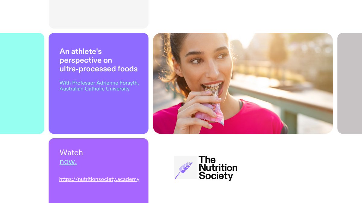 New #NutritionWebinar on the Academy: 'An athlete's perspective on #ultraprocessed foods' by Professor @ForsythAdrienne
Subscribe to the Academy to view this webinar and our full catalogue of webinars, at a low cost. You may be eligible for a discount! 👉 bit.ly/3TOjrge