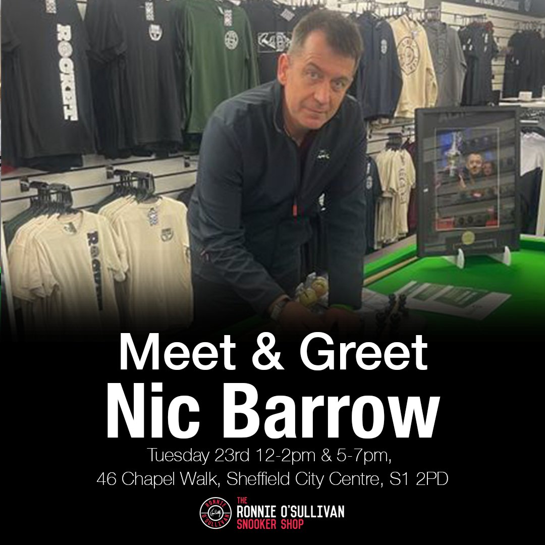 Sort Your 'Cue Action' Out! @nicbarrow, Founder of The Snooker Gym, will be at the Ronnie O'Sullivan Shop on Tuesday 23rd April 2024 between 12-2 and 5-7: Using his Cue Action Trainer, you will be able to confirm or correct faster than ever before your: