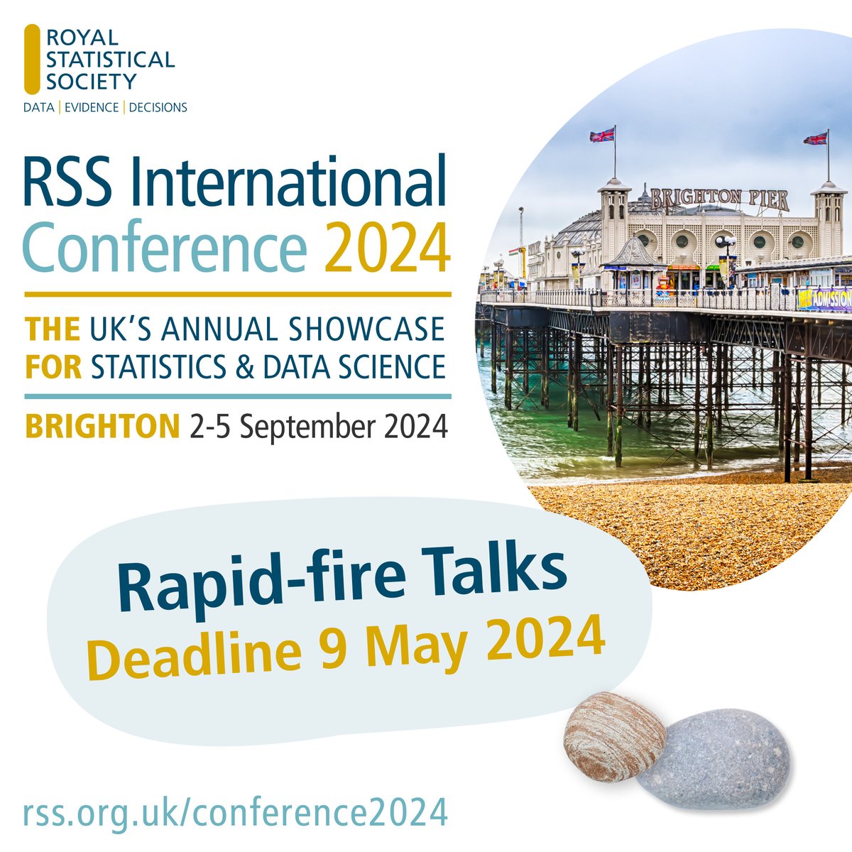 Still looking to present your research at @RoyalStatSoc 2024 International Conference in September? There are opportunities for both rapid-fire (5 minute) talks and poster presentations. Deadline for talk submissions is 9th May. Full details: rss.org.uk/training-event… #RSS2024Conf
