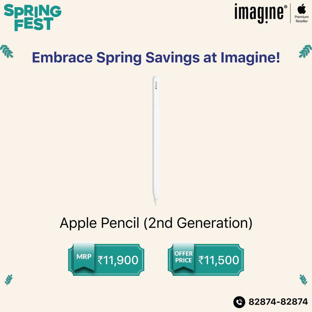 Embrace Spring Savings at Imagine! 🍃 Switch to latest iPad Air/iPad Pro now at Imagine! ✅ Upto ₹4,000* Instant Cashback on ICICI Bank Debit and Credit cards and SBI Credit cards. ✅ Upto ₹3,000* Instant In-store discount ✅ Get speaker worth ₹10,900* ✅ GST Invoice
