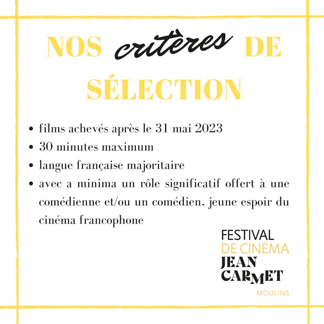 ✨APPEL A COURTS METRAGES ✨
Jusqu'au 20 juin !
#FestivalJC