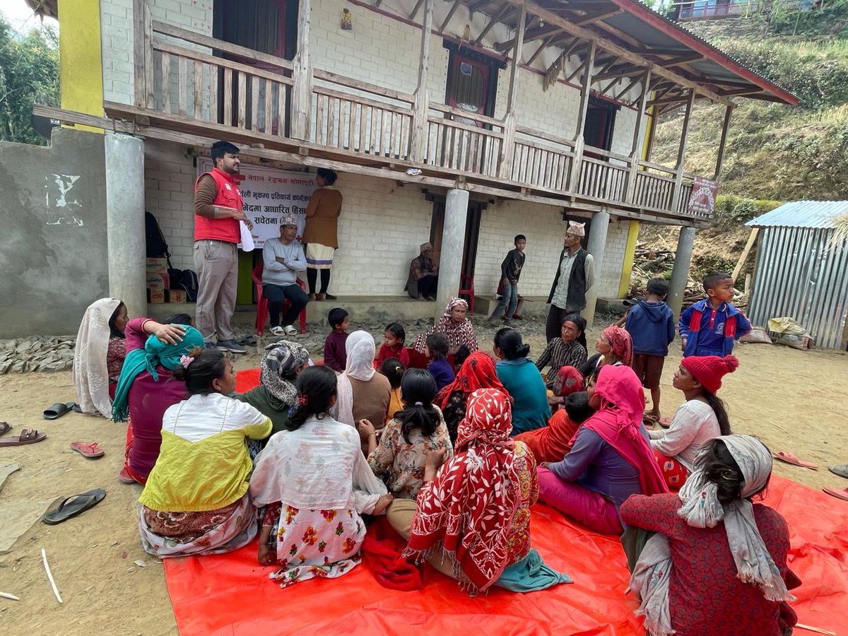 #NRCS District Chapter Rukum West with support from Karnali Earthquake response operation runs sexual and gender based violence prevention sessions in remote communities. These session cover what is SGBV, who are most at risk group, preventive measures and legal provisions.