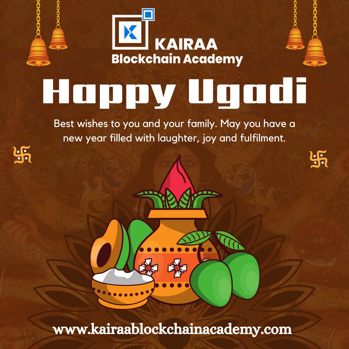 Wishing you a Happy Ugadi filled with the warmth of family, the sweetness of tradition, and the promise of a bright new year.

#kairaaacademy #learnblockchain #happyugadi #Ugadi2024 #wishes #ugadiwishes #celebration #ugadicelebration #telugunewyear #2024