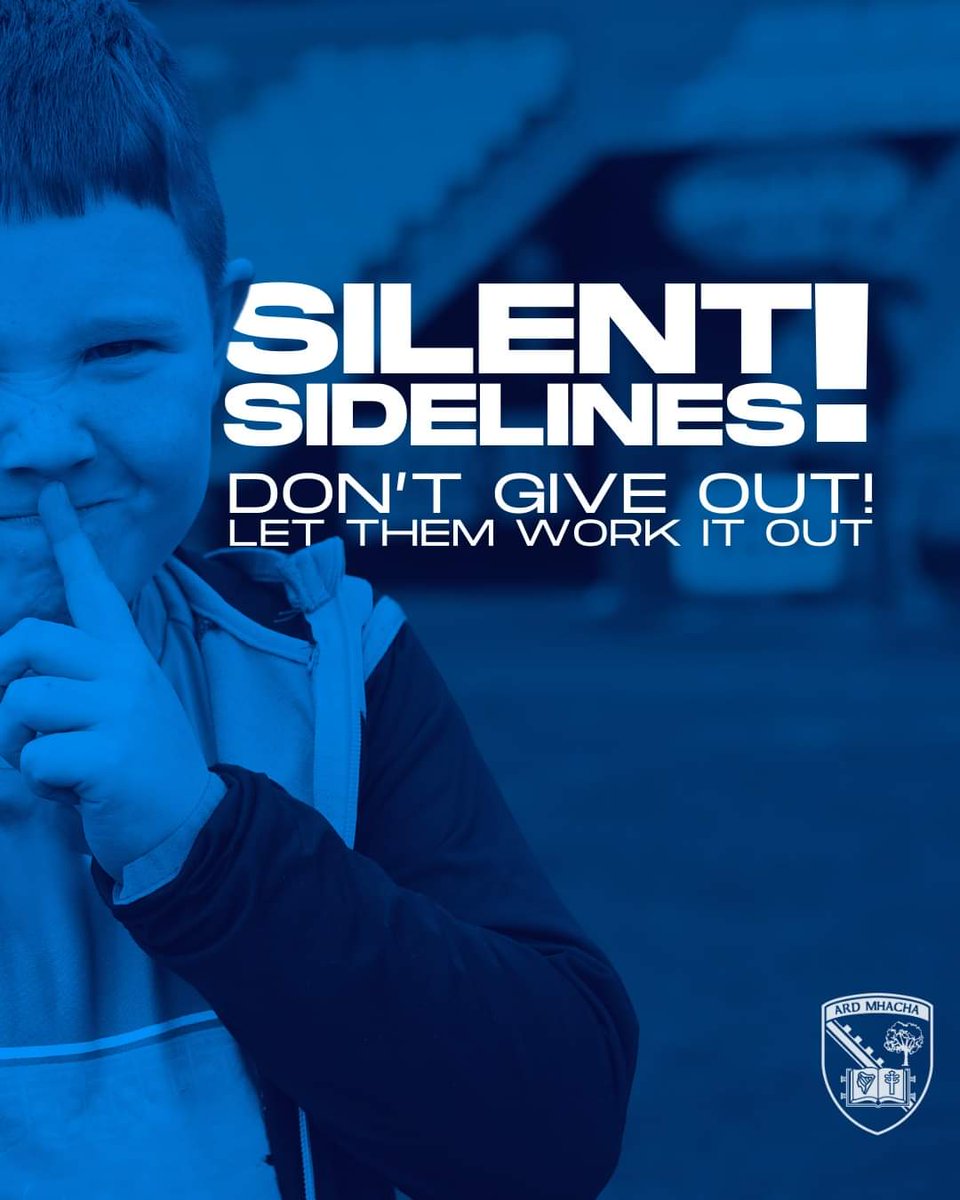 We support the “Silent Sideline” initiative. We look forward to parents & coaches keeping their cool on the sidelines, giving our go-gamers every chance to enjoy their games Remember, there is no need to shout or give out! The kids will work it out #SilentSidelines #GAA4All