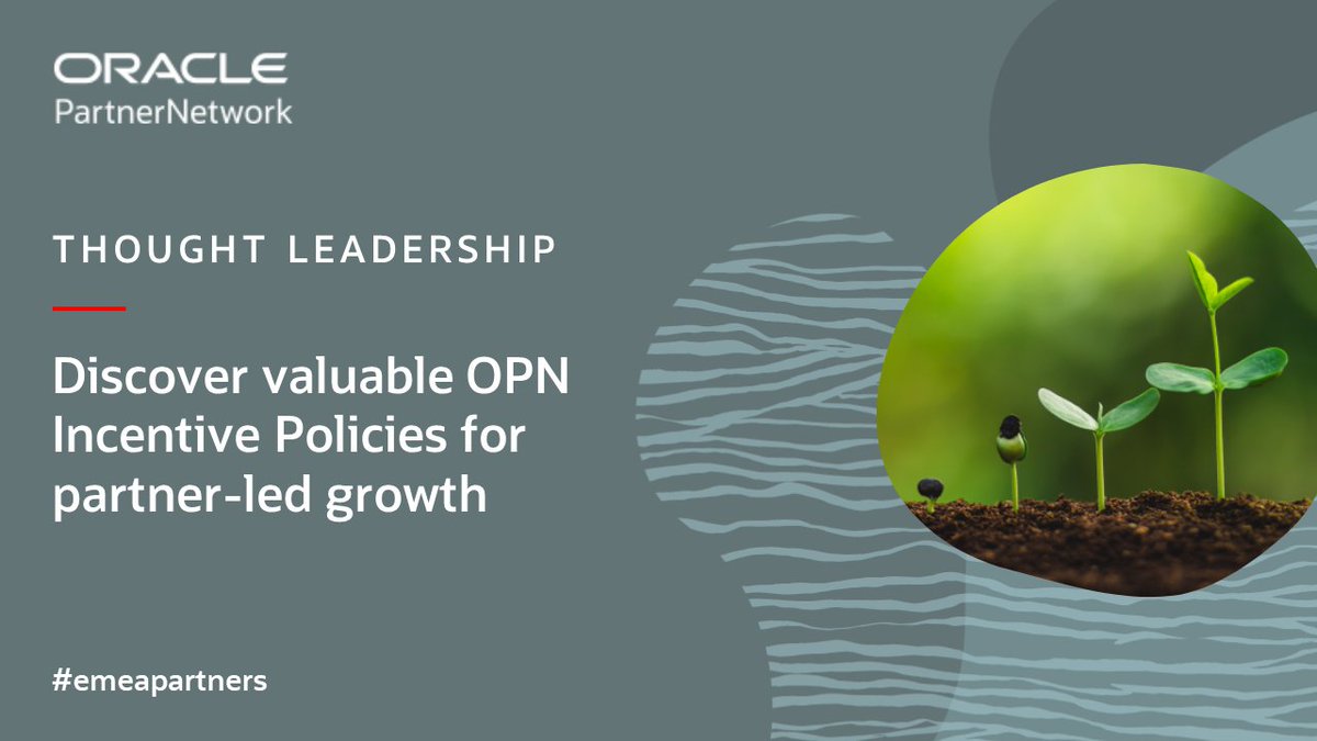 #emeapartners … visited the OPN Incentives Resource Center yet? @sdiedericks explains how this demonstrates Oracle's commitment to supporting partners with strategy & growth: social.ora.cl/6019wwLe5 @oracleemeaps