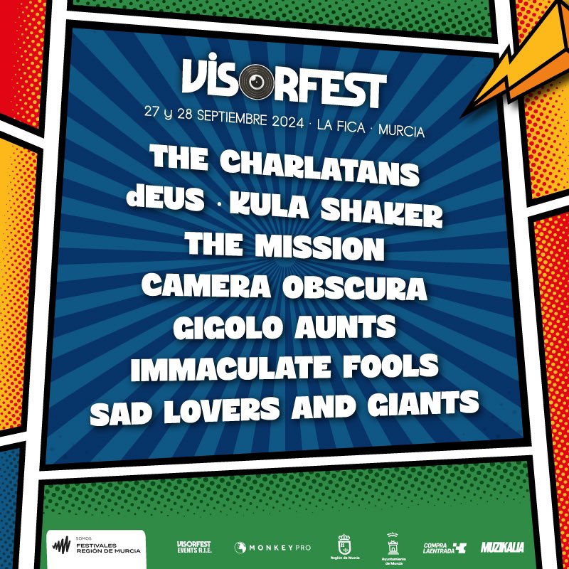 Looking forward to playing @VisorFest in Spain in September. Here’s the full line up. Get tickets: visorfest.compralaentrada.com/eventos