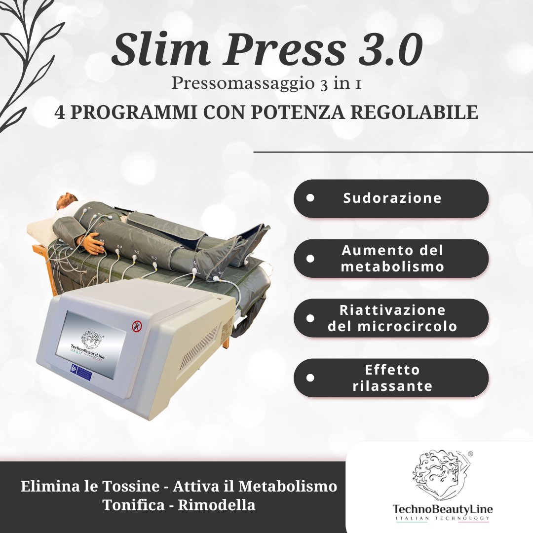 TBeauty_Line's tweet image. Con Slim Press ridefinisci le tue curve in pieno relax!
Questo design moderno ed elegante completerà qualsiasi istituto di bellezza, clinica o salone.

#technobeautyline #italiantechnology #bodycare #slimpress #pressoterapia #bodygoal technobeautyline.com/prodotto/slim-…
