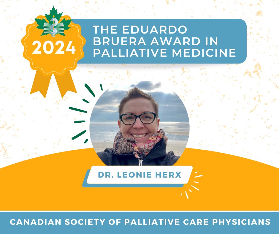 🌟 Congratulations to Dr. Leonie Herx, winner of the 2024 Eduardo Bruera Award in #PalliativeMedicine! 👏 Dr. Herx has shaped standards, led initiatives, and impacted communities globally. A compassionate leader and educator, her legacy continues to inspire. Congratulations! 🙌