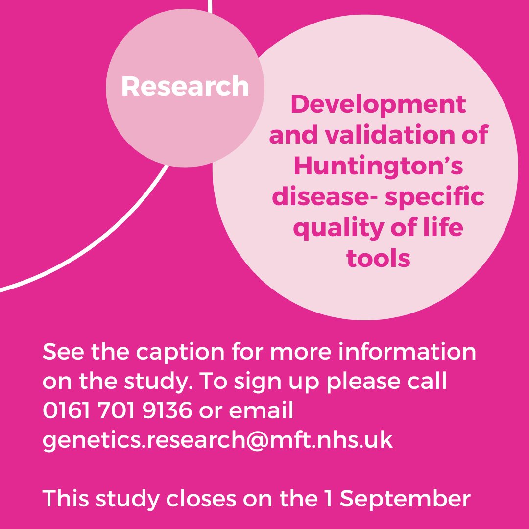 Are you a partner of someone living with Huntington's disease? Interest in contributing to research? @GalenResearch need individuals like you to complete a quality-of-life questionnaire. For more information: loom.ly/0M-zZRY