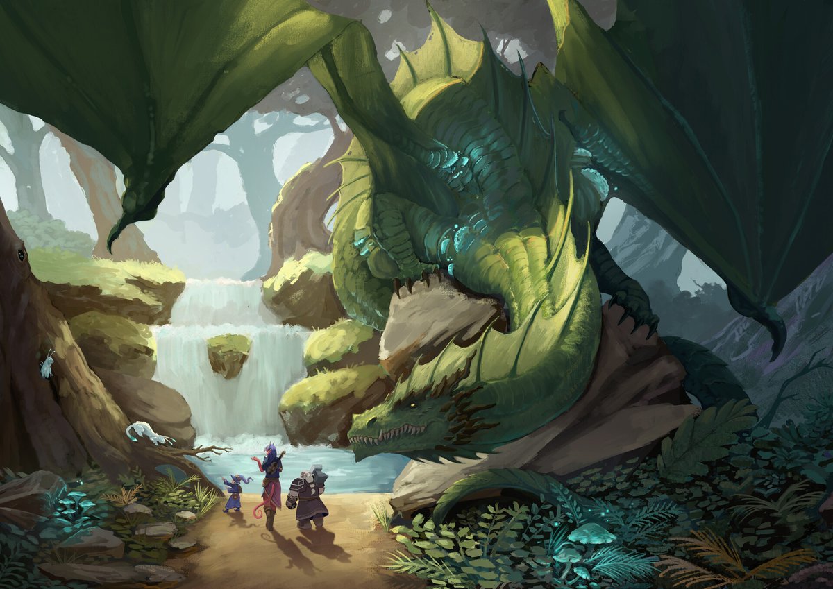 Hello! #PortfolioDay
I'm Gerva and I'm a fantasy illustrator and concept artist. I enjoy drawing fantasy and dragons (a lot of dragons 👀)

I am available for TTRPG, card games, books, drawing dragons, etc.

📩: gervaperezart@gmail.com 
📜: artstation.com/lugger