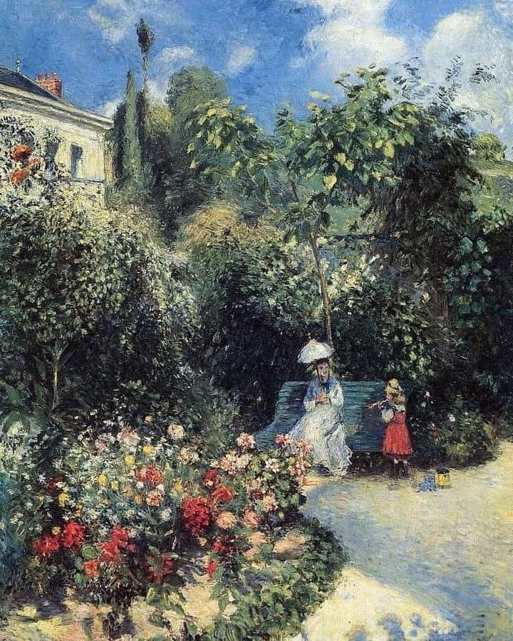 Camille Pissarro (Danish-French, 10 July 1830 – 13 November 1903), 'The Garden of Pontoise', 1877.