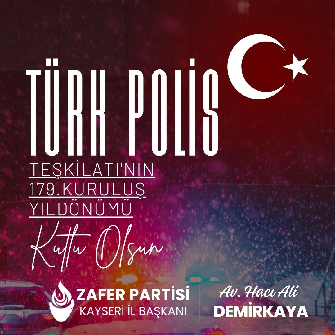 Kahraman Türk Polis Teşkilatı'nın 179. kuruluş yıl dönümünü kutlu olsun! @umitozdag @ZaferPartisi38