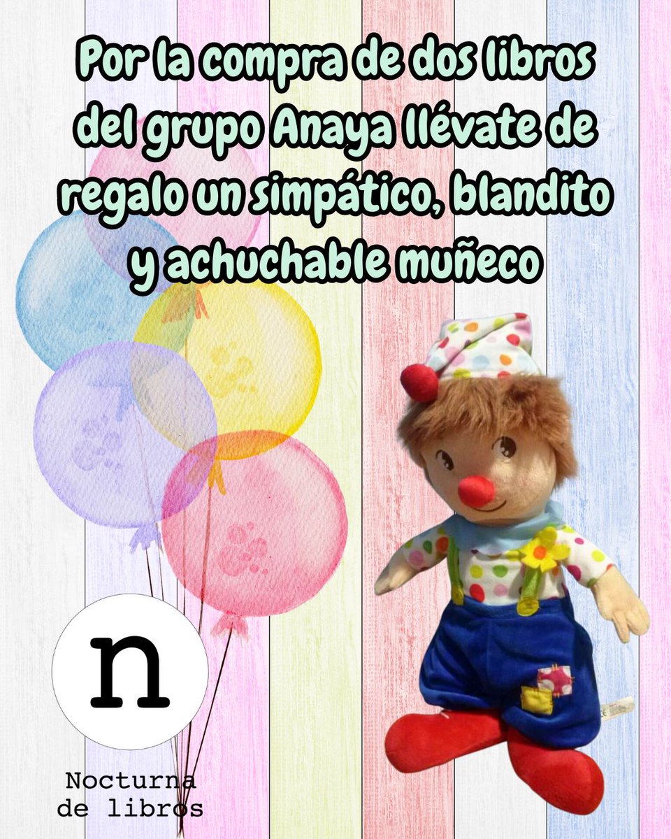 ¡ATENCIÓN PAPÁS Y MAMÁS!

Por la compra de dos libros del grupo @anayainfantil  os lleváis de regalo es muñeco tan simpático, blandito y achuchable.

¡Unidades limitadas!

#Alcorcón #Librería #NocturnaDeLibros