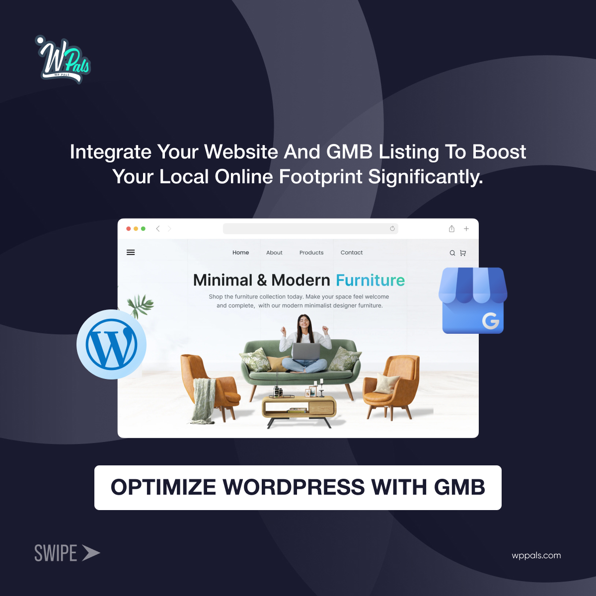 Transform your local reach with the ultimate power duo: WordPress + GMB, Seamlessly integrate your website and Google My Business listing to skyrocket your online presence. Let's optimize your WordPress site for maximum impact locally! #LocalEngagement #WordPress #GMB #LocalSEO