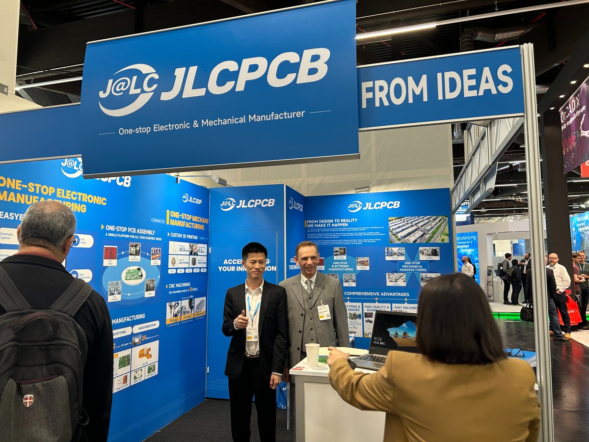 JLCPCB's tweet image. 📸JLCPCB is live at Embedded World 2024 !
🌍 Visit us at booth 4-116 for valuable insights, friendly faces, and all your questions answered.
🤝See you there!
#EmbeddedWorld2024