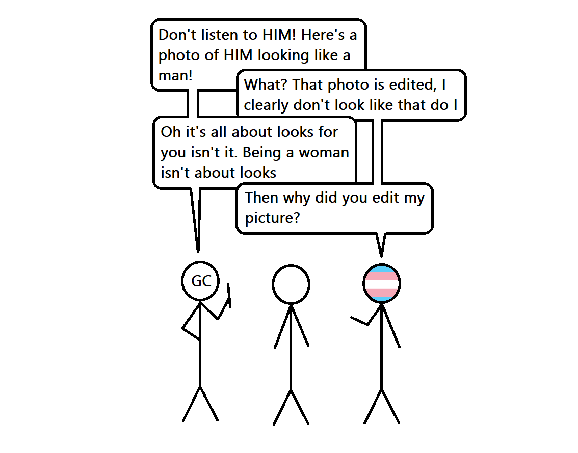 ...and why are you posting my picture at all if it isn't about looks for you?