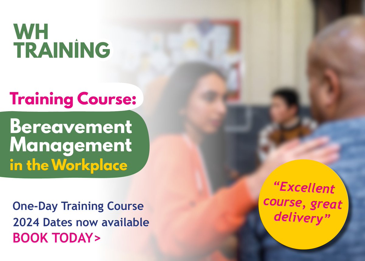 🗣 'An excellent course providing great content which will provide great value to our workplace going forward' Training Course: Bereavement Management in the Workplace 📆 Date: 11th April*, 16th May, 20th June Due to popular demand, we are pleased to be offering a number of