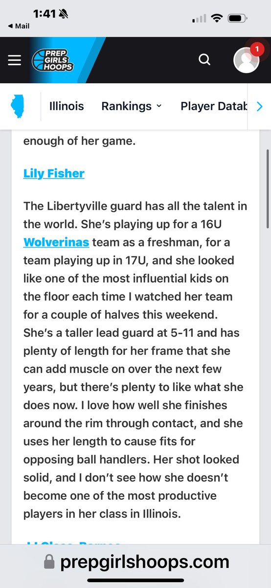 Well deserved recognition for @lily_fisher3