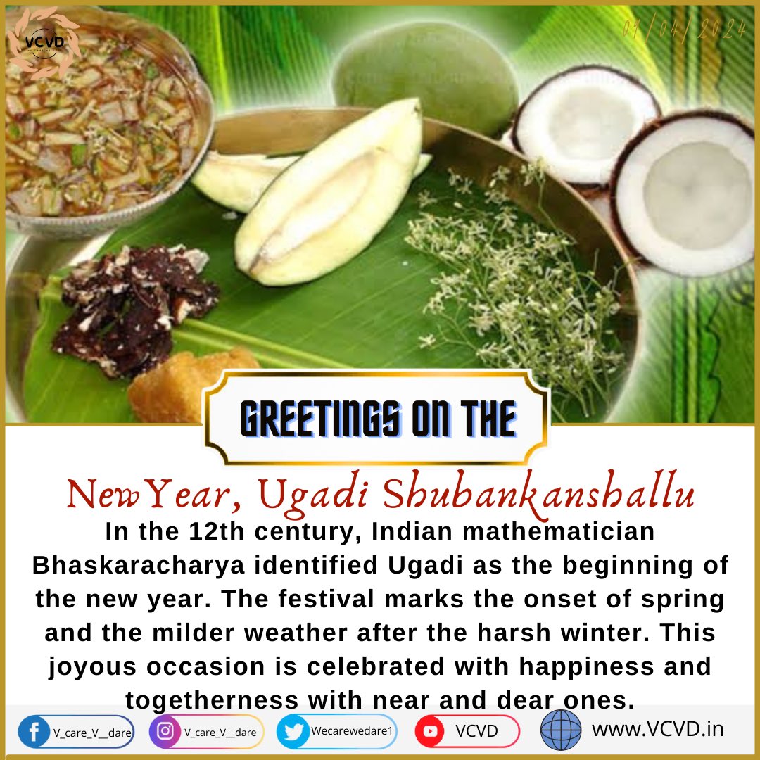 WeCareWeDare1's tweet photo. Nuthana Samachara Shubakanshallu | Greetings on the new year of Telugu
#Ugadhi2024 #Ugadi #UgadiCelebrations #UgadiFestival #Ugadiwishes #newyear #vcvd #vcvdians #vforthechange https://t.co/m2dpSOuMeq