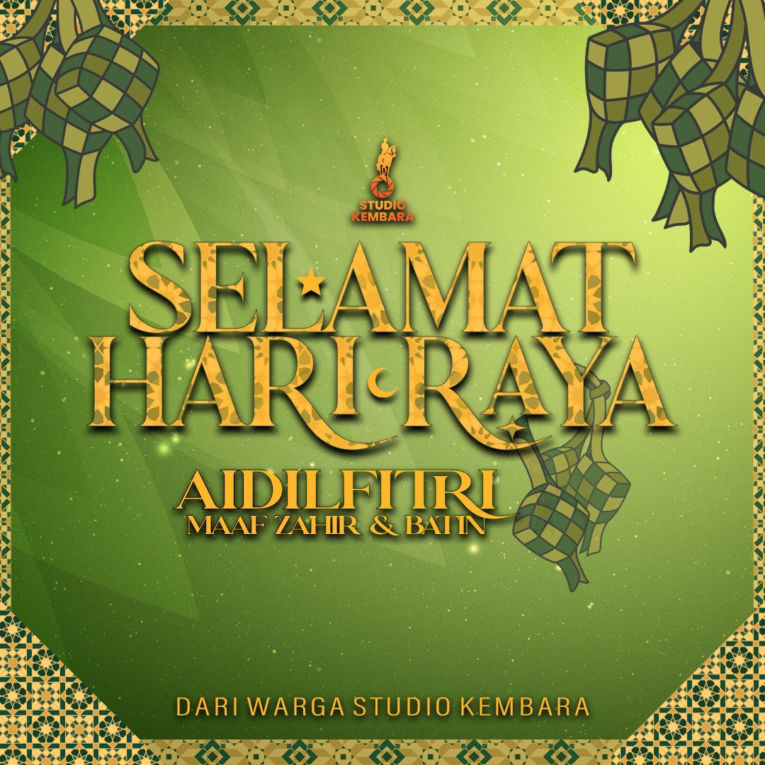 Anak muda cantik berseri,
Menyambut Syawal riang gembira,
Selamat Hari Raya Aidilfitri,
Dari kami warga Studio Kembara.

#selamathariraya #eid2024 #studiokembara