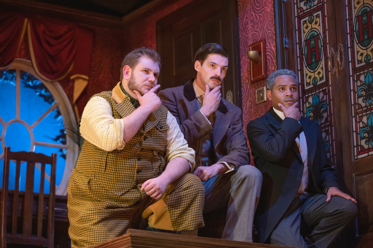 WhatsOnStage's tweet photo. The Play That Goes Wrong releases production shots of new 2024 West End cast https://t.co/IJWnoYILGy https://t.co/Cbh8VraF2M