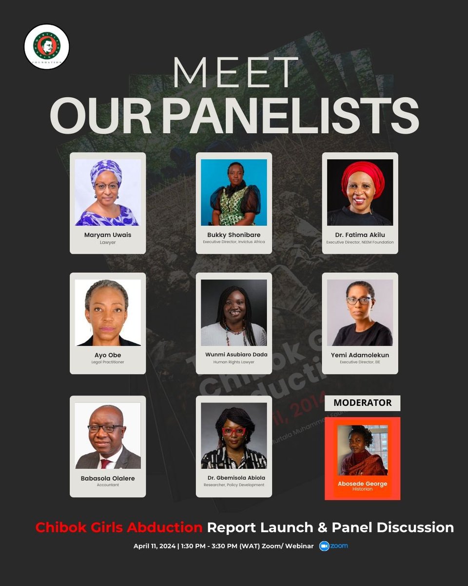 mmfnigeria's tweet photo. MEET OUR PANELISTS! 

Register Now! 
https://t.co/tSKbBiO9gR

#BringBackOurGirls https://t.co/YxWdsU92n9