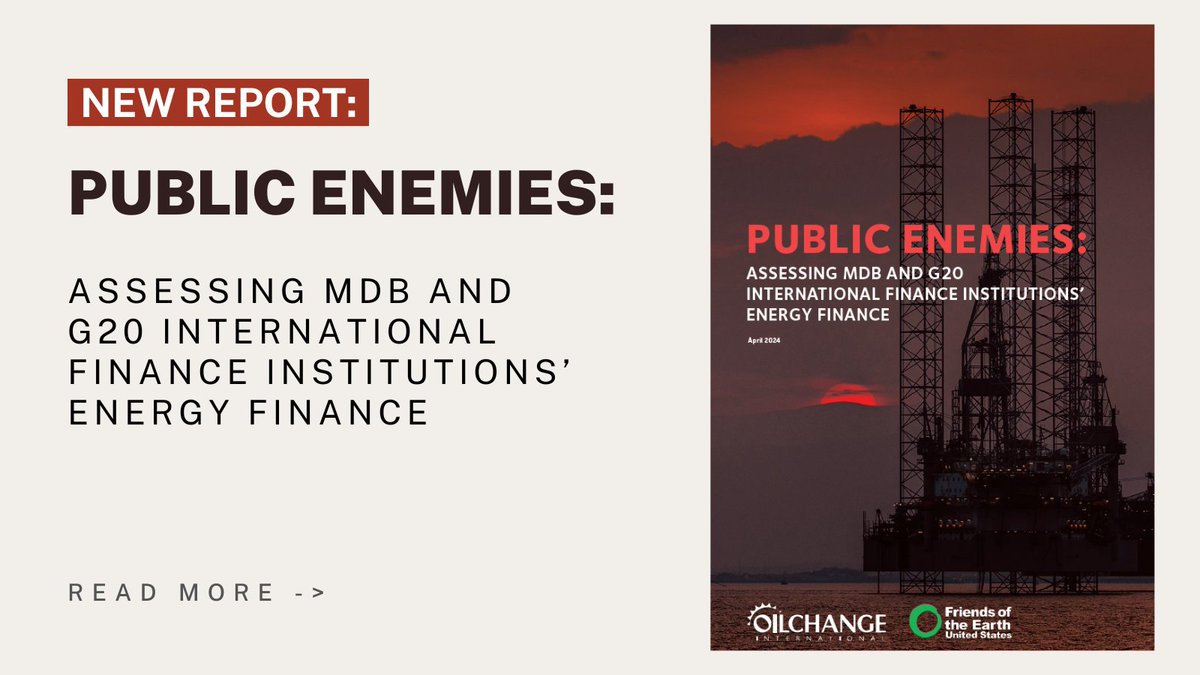 ⚡ Just Released ⚡New @PriceOfOil and @FOE_US report shows a handful of governments are blocking a just transition to renewable energy by pouring billions 💵 into fossil fuel projects every year. Read the report 📰 priceofoil.org/public-enemies/