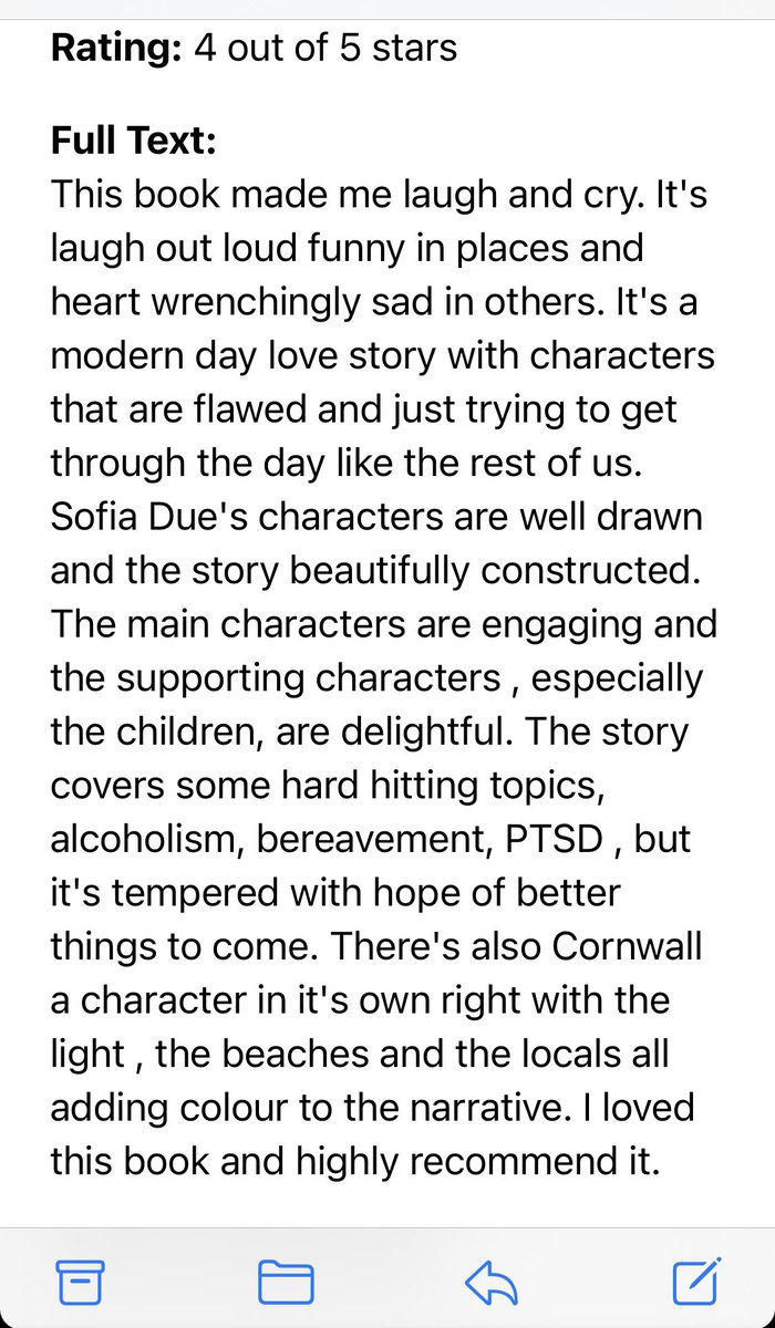 A lovely review to start my #TuesNews It’s a great feeling when readers understand what you’re trying to say. And✨Finding Jack✨is still 99p for e-book if you want to see if you agree #contemporaryromance #secondchances #Cornwall @RNAtweets [Link in bio and below]