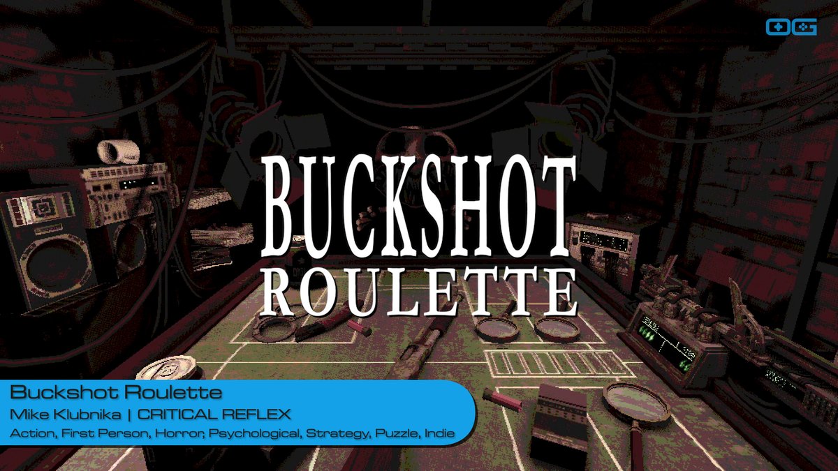 OG plays Buckshot Roulette! youtube.com/watch?v=xd2iyx… Like & Sub! @mikeklubnika @critical_reflex #buckshot #roulette #firstperson #horror #psychological #strategy #puzzle #IndieGameTrends #IndieWatch #IndieDev #IndieGameDev #IndieGame #IndieGames #Gameplay #letsplay #gaming