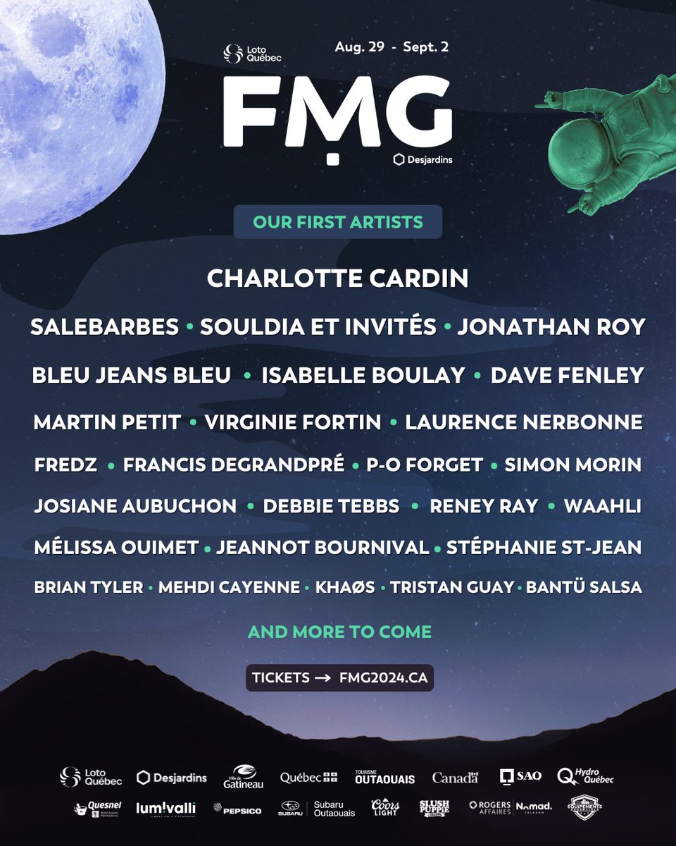 Take a look at the first artists of our 37th edition!!! 🎶🤩 

Other artist announcements will be coming in soon.