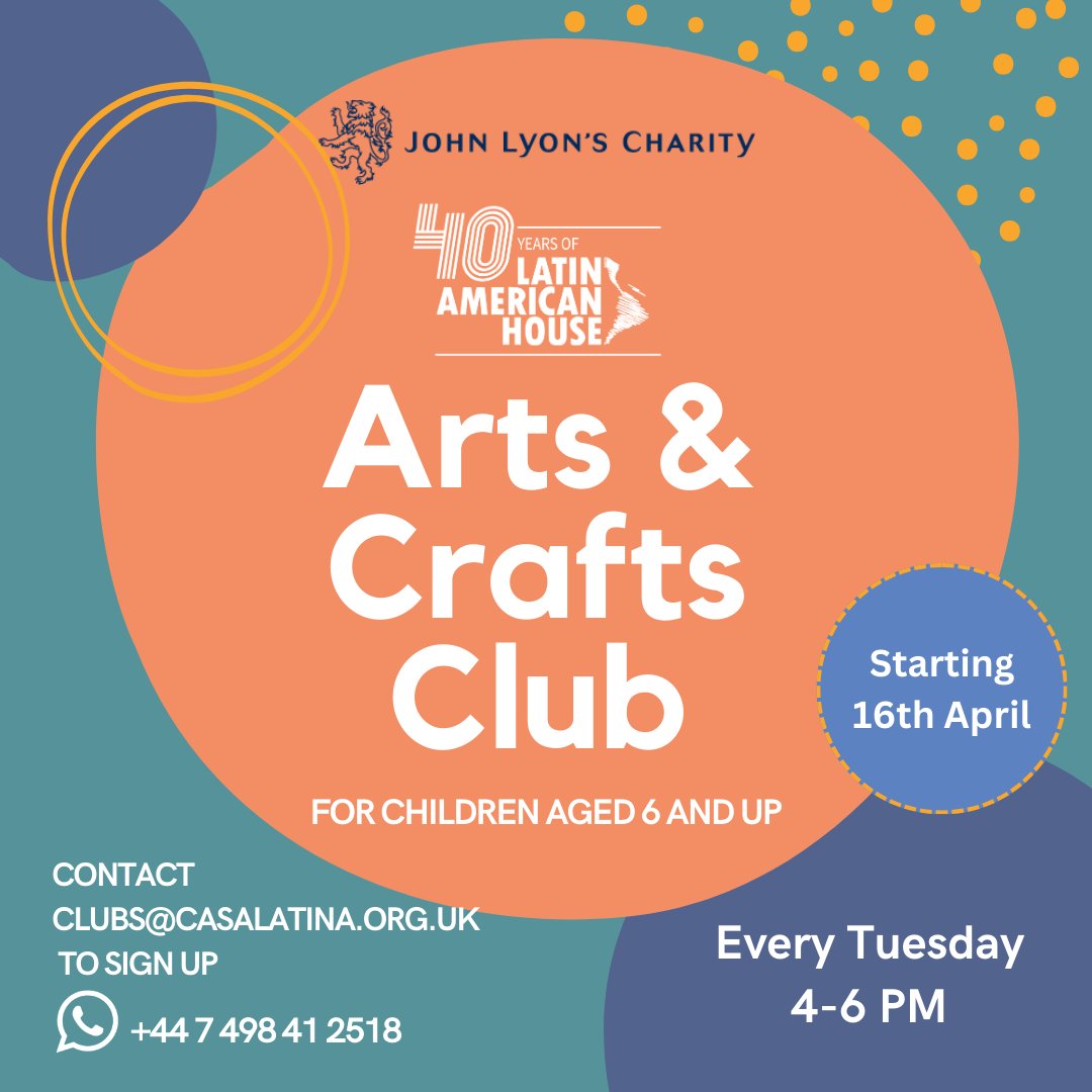 Arts & Crafts Club - Starting next Tuesday, April 16th from 4 to 6 pm. These activities are free! Register here: forms.gle/DHBoP9WZgnWKnx…