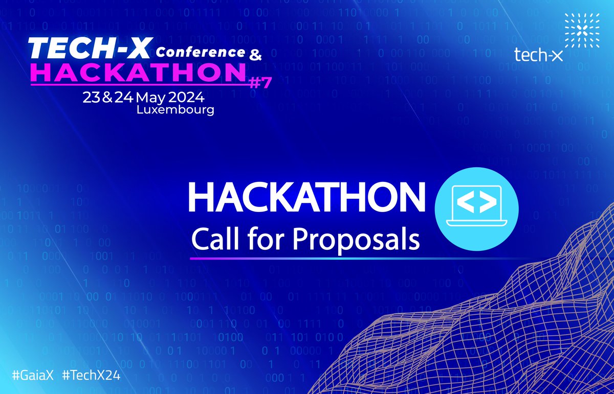 👨‍💻Got an innovative idea for Gaia-X? Join #TechX Conference & Hackathon #7, and submit your hacking proposal now! 💡 Show off your creativity and win up to 3000 Euros! Submit now! Deadline approaching! Details here: gaia-x.eu/tech-x-hackath…