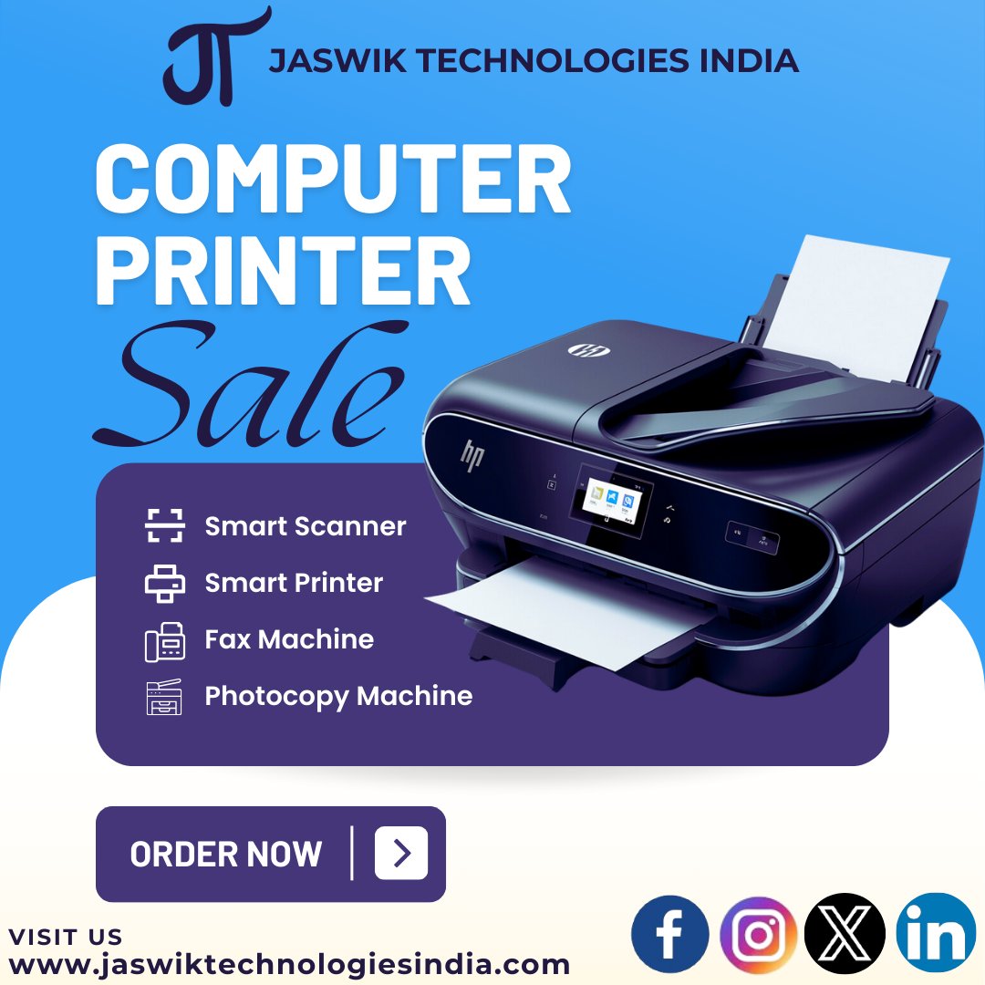 Print Your Way to Savings: Unbeatable Deals on Computer Printers! #jaswiktechnologiesindia
#PrinterSale #PrintersForSale #TechDeals #PrintingSolutions #OfficeSupplies