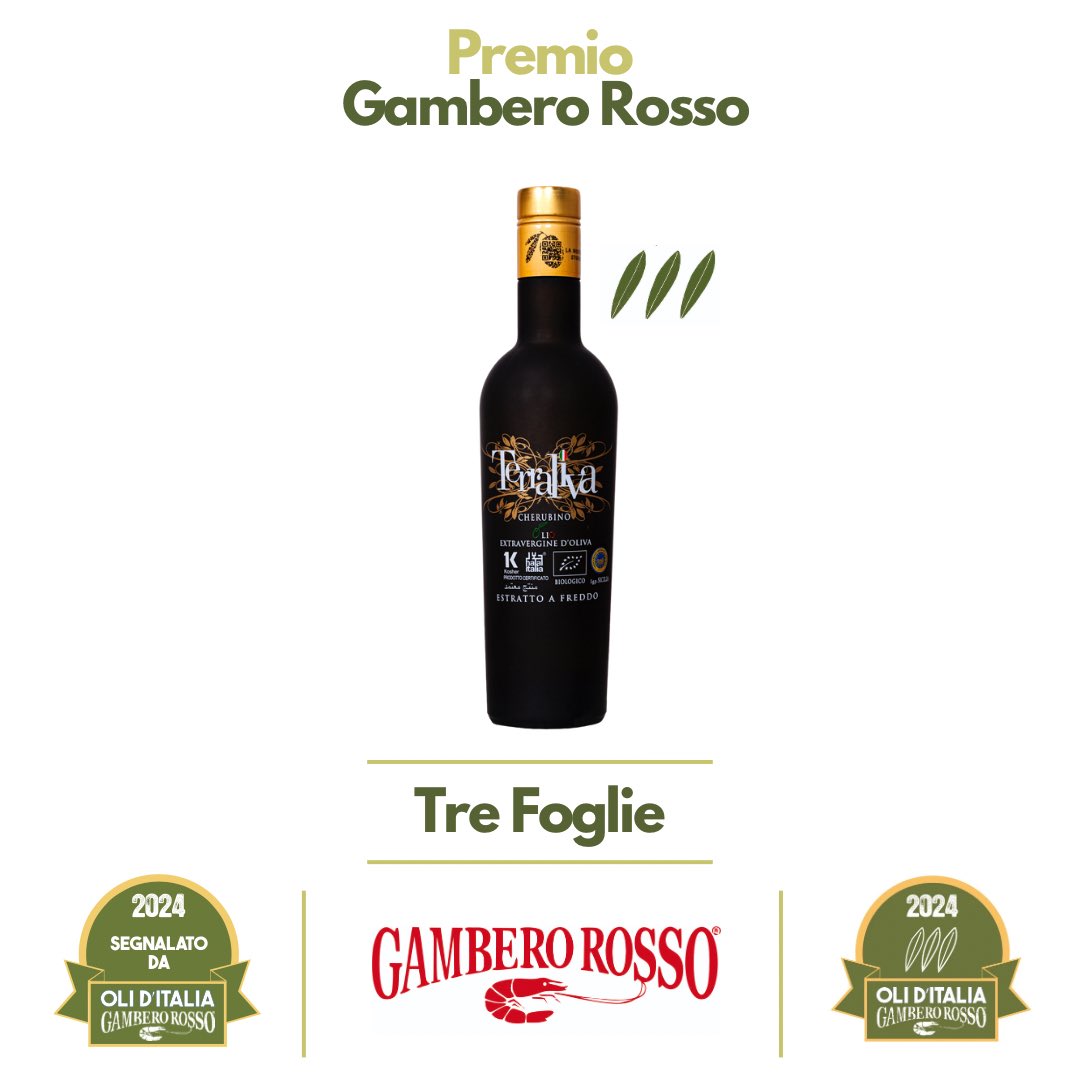 Terraliva's tweet photo. Per il terzo anno consecutivo il nostro olio Cherubino ottiene l’ambitissimo Premio Speciale “La Stella” della guida Oli d’Italia del Gambero Rosso per aver preso in guida il massimo riconoscimento delle Tre Foglie (anche quest’anno riconfermate) ogni anno per 10 anni consecutivi https://t.co/ACzk2kjSvg