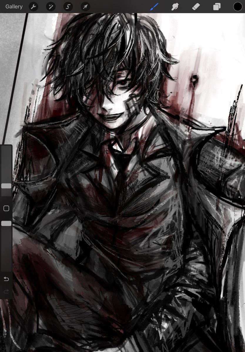 love drawing this guy on his period #Dazai #DazaiOsamu #BSD #bsdart