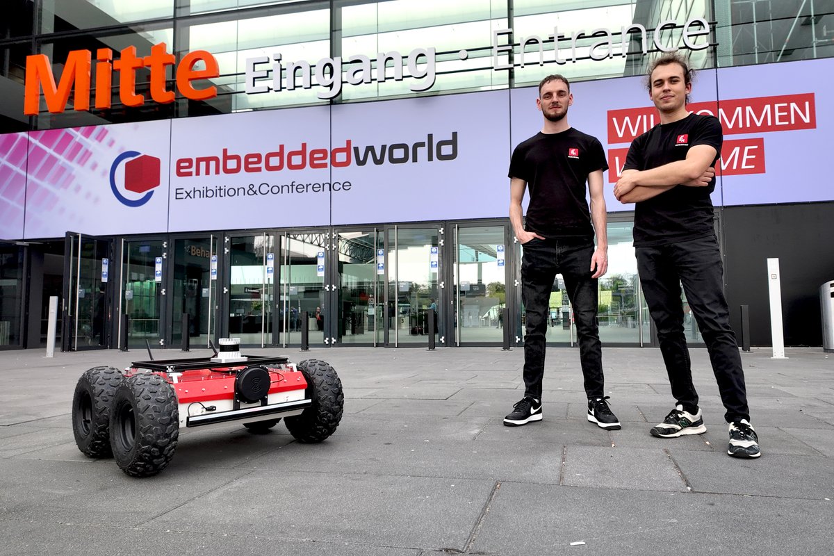 husarion's tweet image. It’s day one of Embedded World 2024!

If you’re here, don’t forget to visit us at the @Canonical booth 4-354 in Hall 4 to meet our robots: #HusarionPanther and #ROSbot XL and learn what servers, robots and microcontrollers have in common 🤔

#embeddedworld #UbuntuCore #snaps