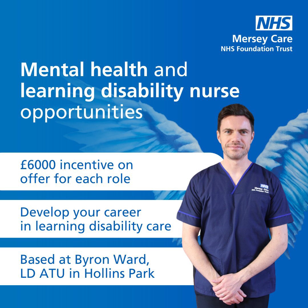 🌟 Attention #MentalHealth and #LearningDisability #Nurses 🌟 Join Byron Ward in #Warrington and receive a £6,000 incentive plus perks 💸 Progress your career and make a difference @Mersey_Care ⬇️ bit.ly/MC-Byron #Nursing #NHSNurse #NHSNursing #PatientCare #NHS