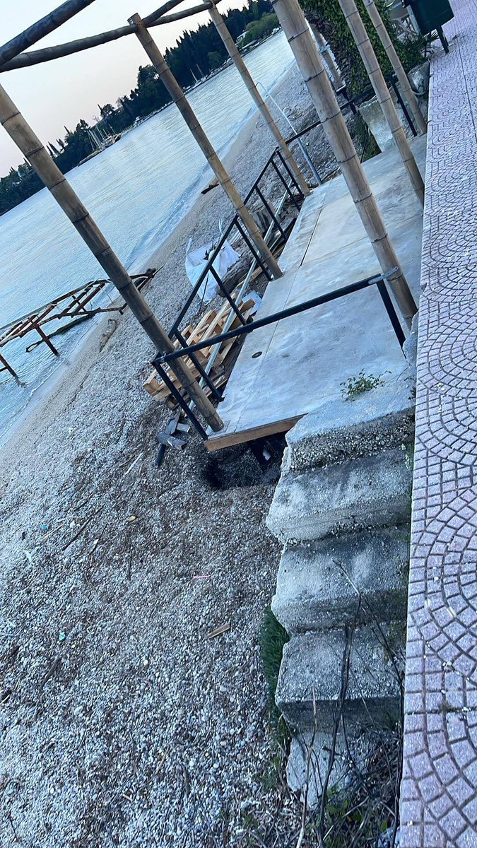 'Progress' in Corfu? Private companies are building PERMANENT structures on PUBLIC beaches! This isn't about sunbeds... Where are the local authorities? #Corfu #SaveTheBeaches #Greece 🇬🇷