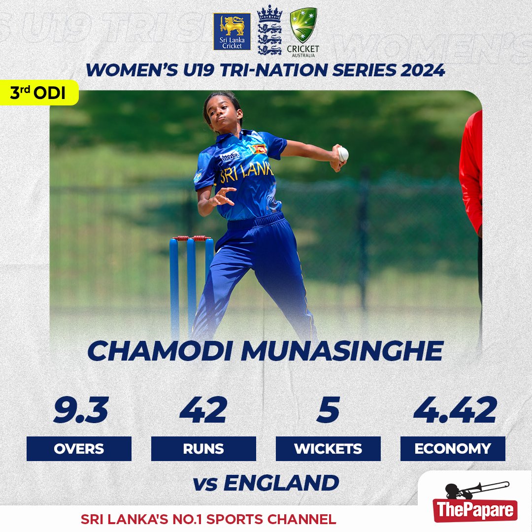 Chamodi Munasinghe produces a match-winning spell for Sri Lanka.

#WomenCricket #SLvENG

More 👉 bit.ly/TPCricket