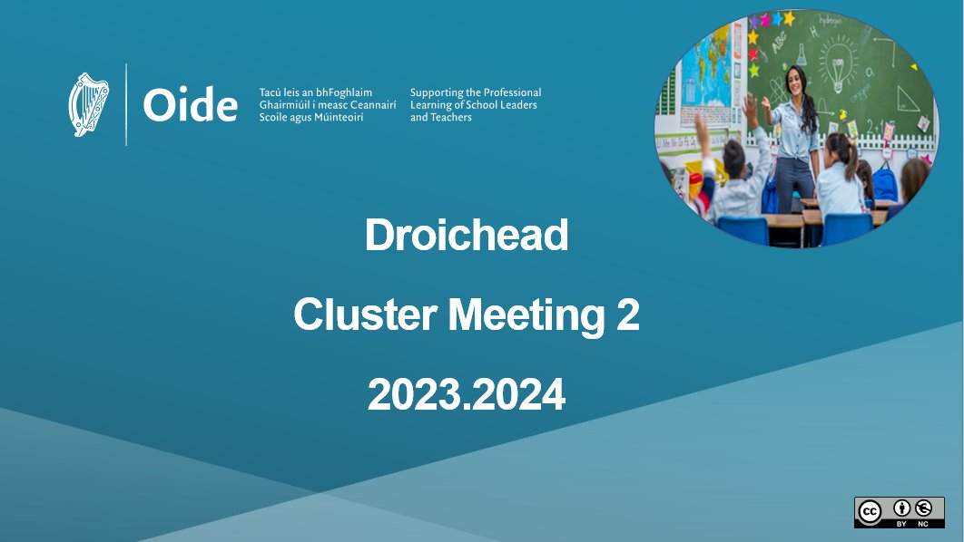 The online facilitation of Cluster Meeting 2 (CM 2) begins w/c April 15th. NQTs can book a place via oide-droichead.com @oide_ireland @escitweets