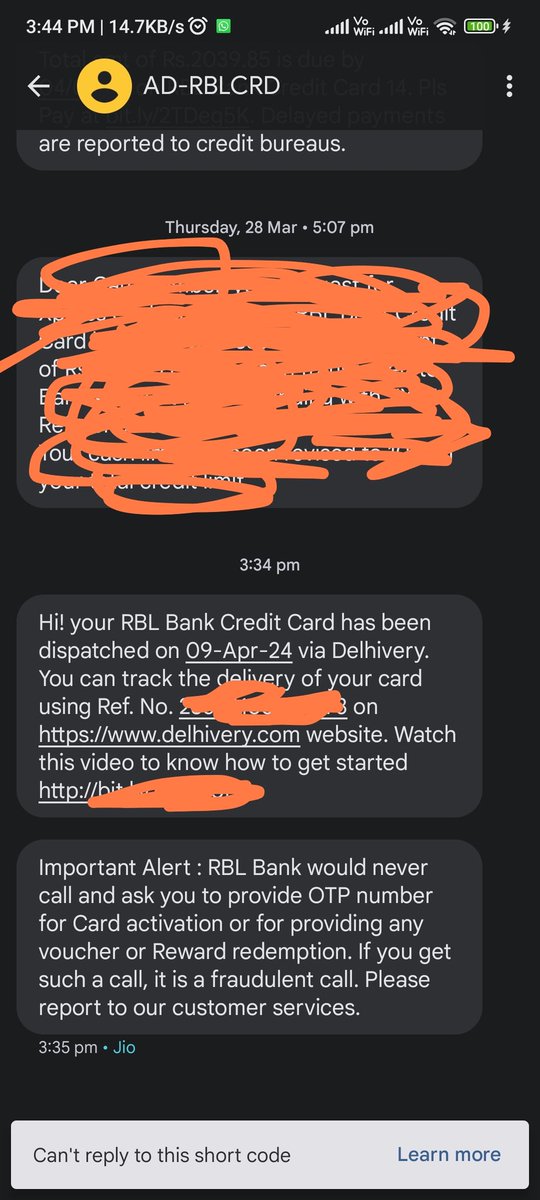 sree7star's tweet photo. @RBLBankCares @rblbank  I'd like to request you to please stop recruiting incapable people. Your cust care says that there is no upgrade offer for me nor I have applied for any card upgrade. However, today I have received a message stating my upgraded card have been dispatched. https://t.co/GuQZwcKLrS