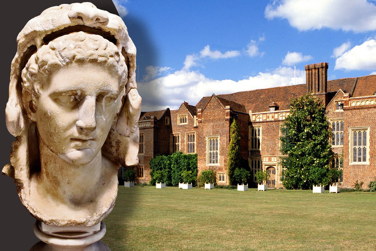 This ancient marble bust was unearthed by a gardener digging in the grounds of Sutton Place, Surrey in 1984. Oblivious to the significance of discovery, the gardener was told he could keep the curious find and happily placed the bust on display in his London flat for over three