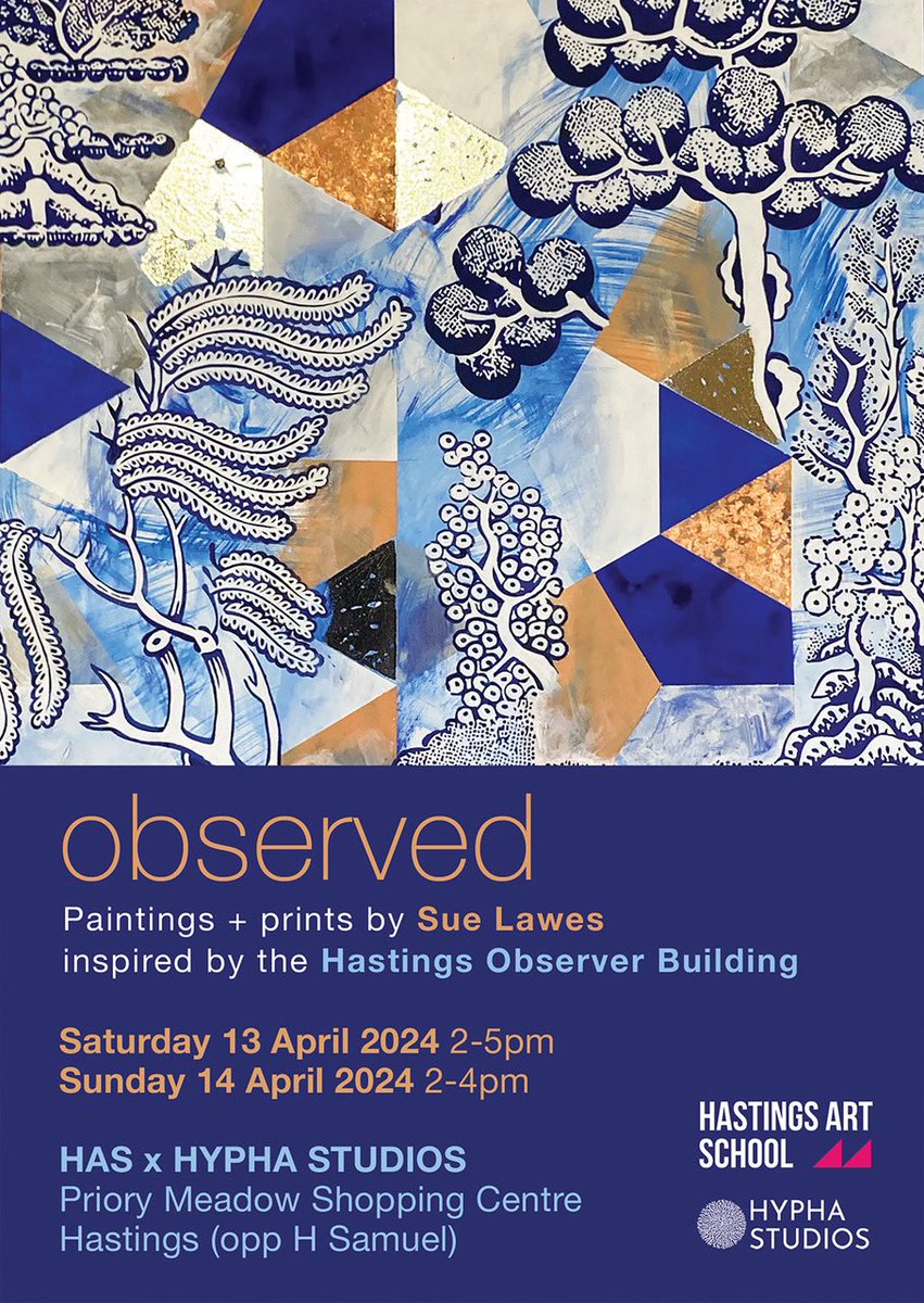 Inspired by @hastings_ob “Observed” by Sue Lawes will be shown at #PrioryMeadow 13/14 April #hastingseastsussex #artexhibition #observerbuilding