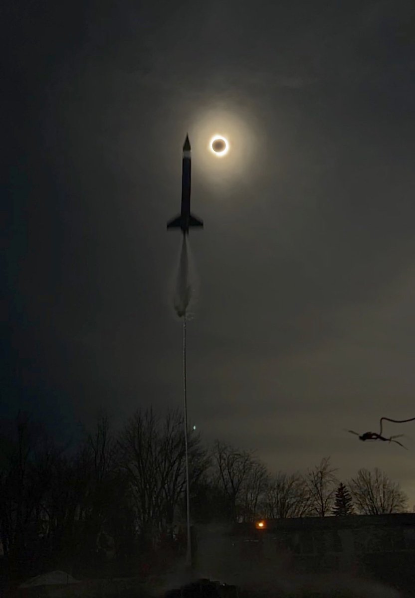 Yesterday STR-1 flew right at totality! (Edited picture)