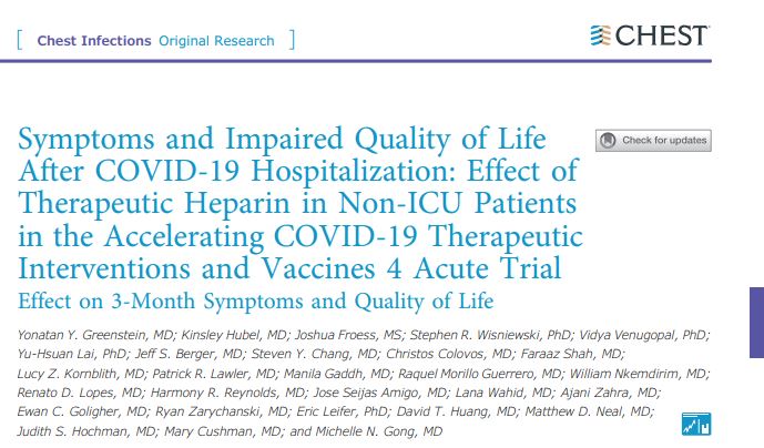 I'm very excited that more work from the <a href="/ACTIV4a/">ACTIV4a</a> trial was just published in <a href="/journal_CHEST/">CHEST® Journal</a>!
authors.elsevier.com/a/1iuS62p-l9O86

Thank you to <a href="/MichelleNgGong/">Michelle Ng Gong</a> &amp; <a href="/MaryCushmanMD/">Mary Cushman 🫀🧠🩸</a> for mentoring me on this project and to the amazing group of researchers that made this project possible!